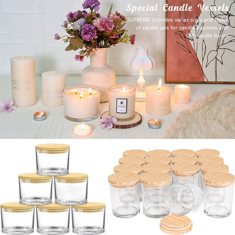 Candle Making Glass Jars - Şeffaf bardaklı mum kavanoz şeffaf küçük