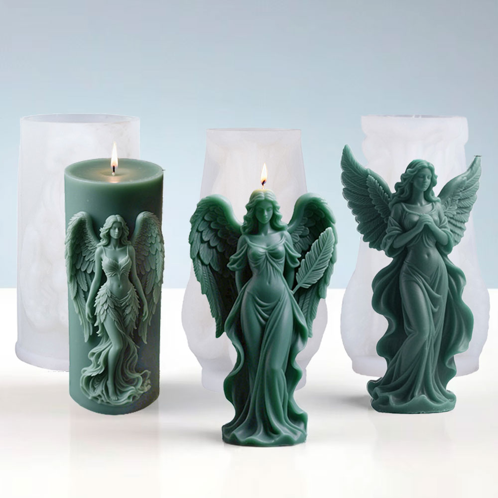 Candle Making Reno - Kanatları Tanrıça Kokulu Silikon Mum Kalıp