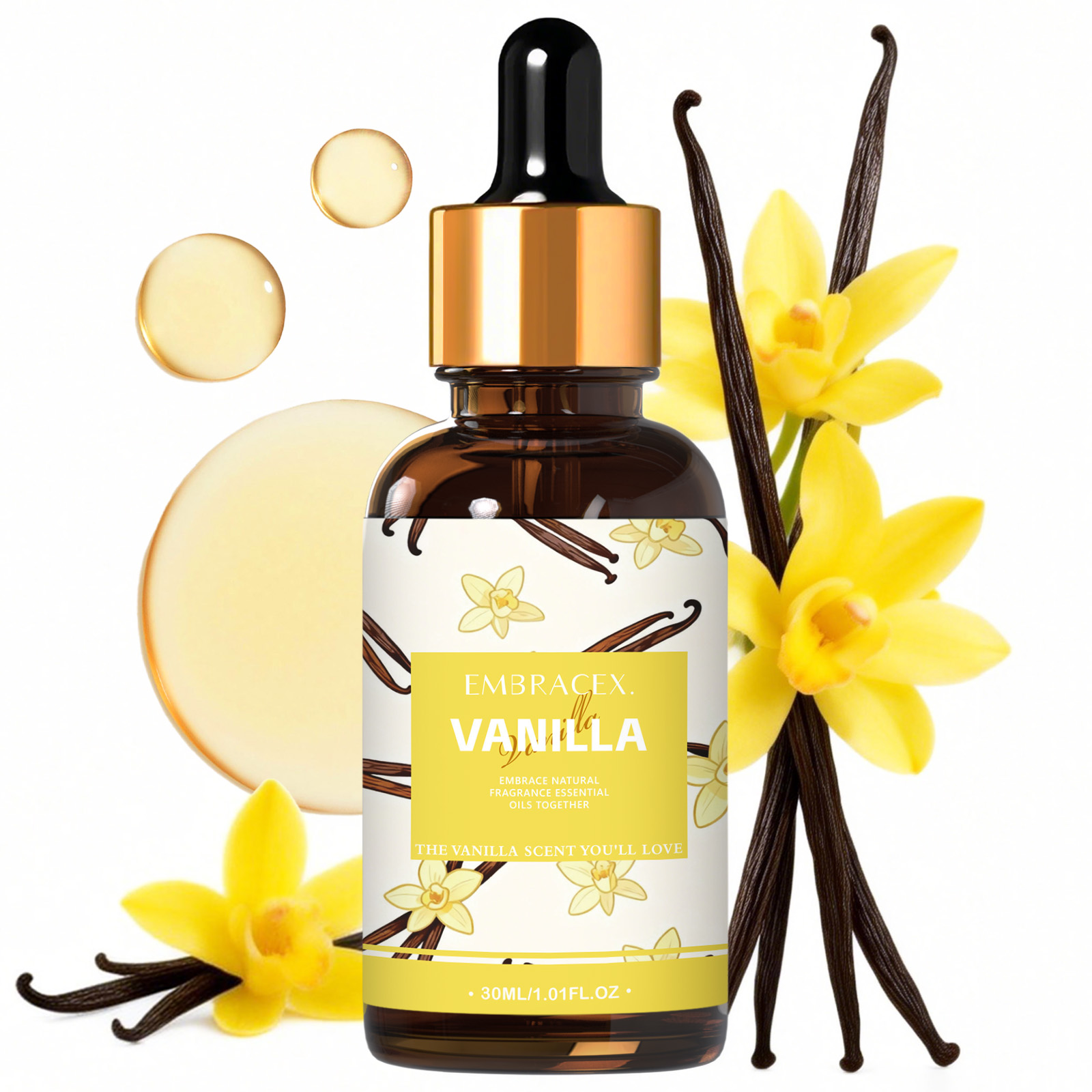 Candle Making Fragrance Oils - 30ml Vanilya Esansiyel Yağı Difüzörler İçin