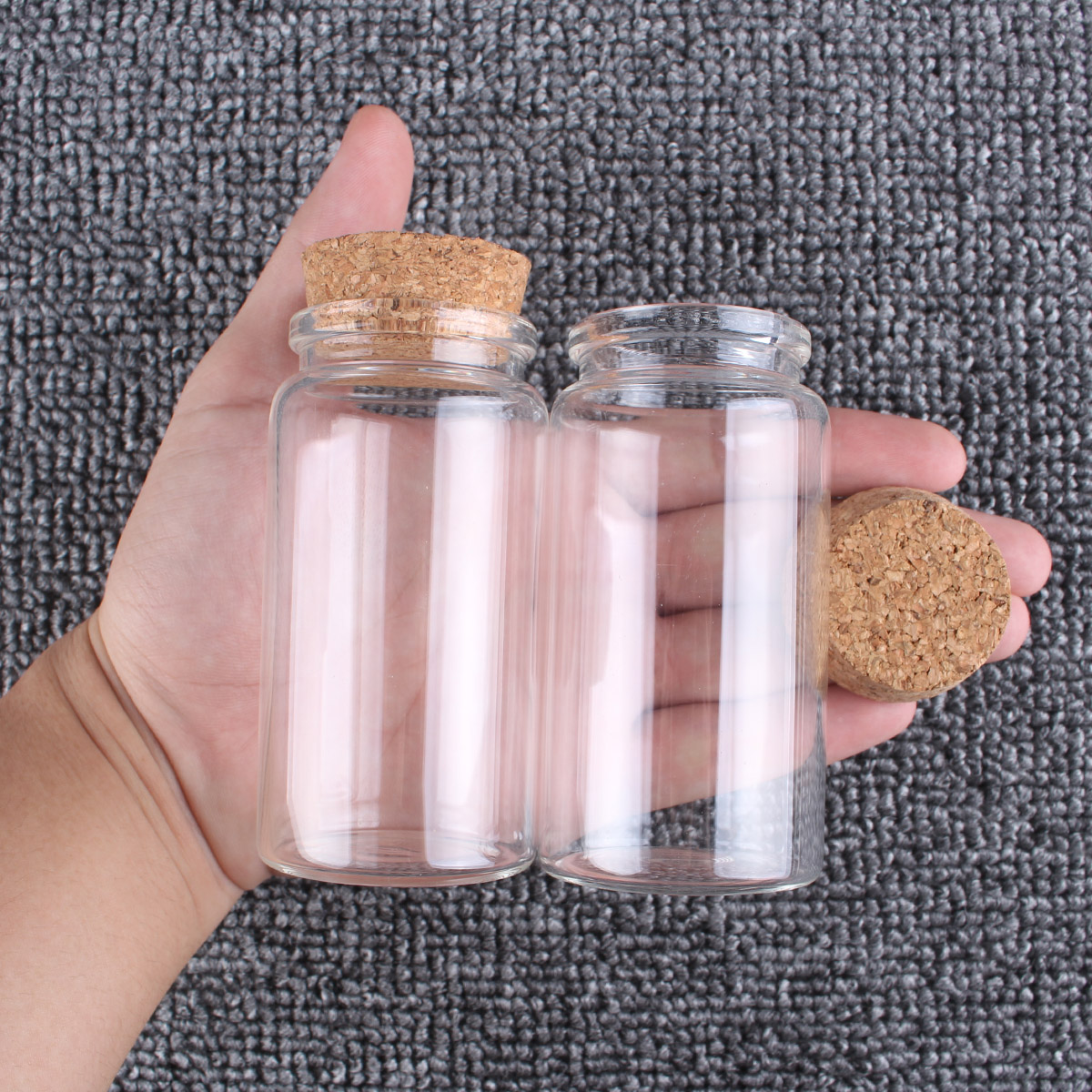 Candle Making Glass Jars - 2 adet/grup 50ml 60ml 80ml 100ml