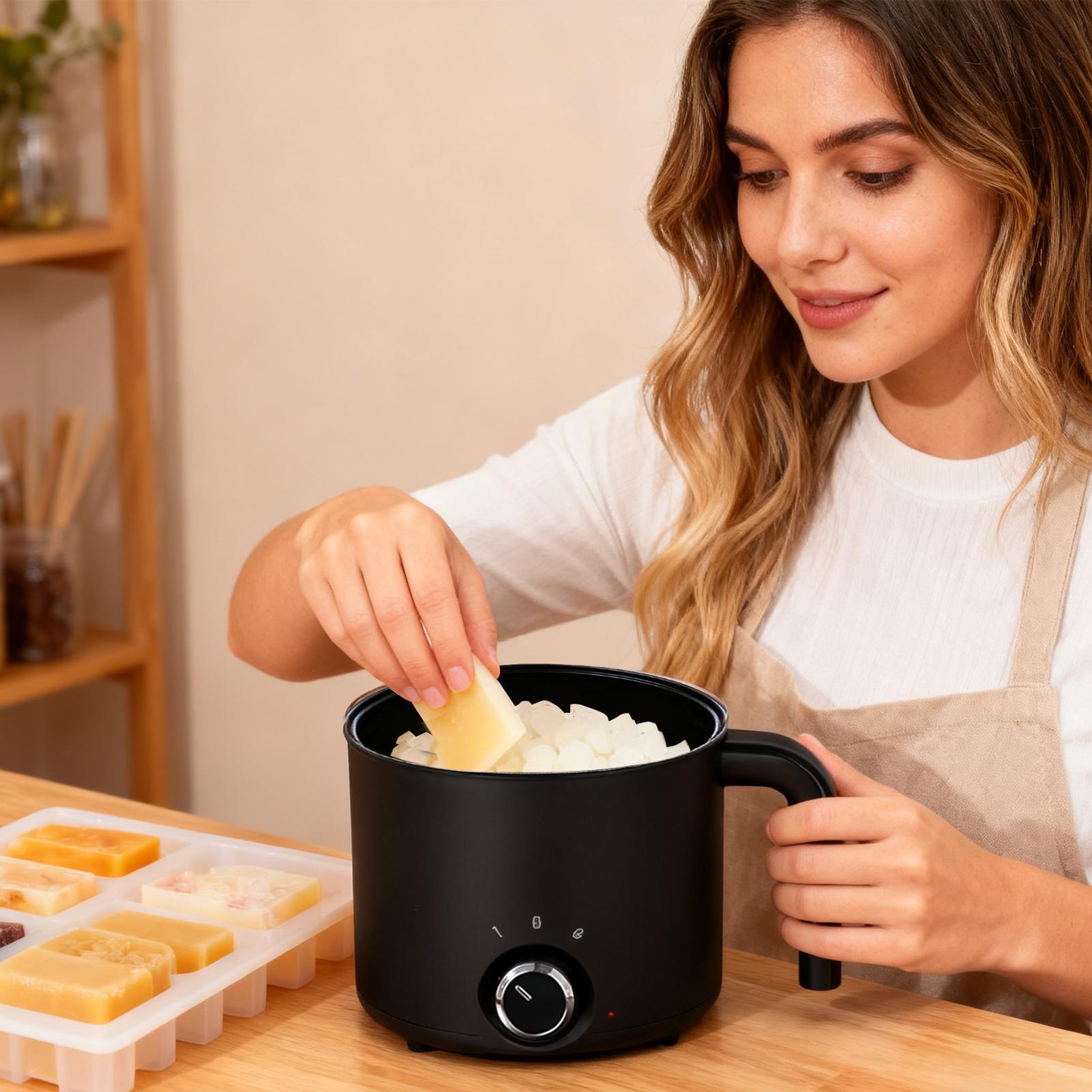 Candle Making Kit For Beginners - 1.5L Balmumu Eritme Potası Mum Balmumu