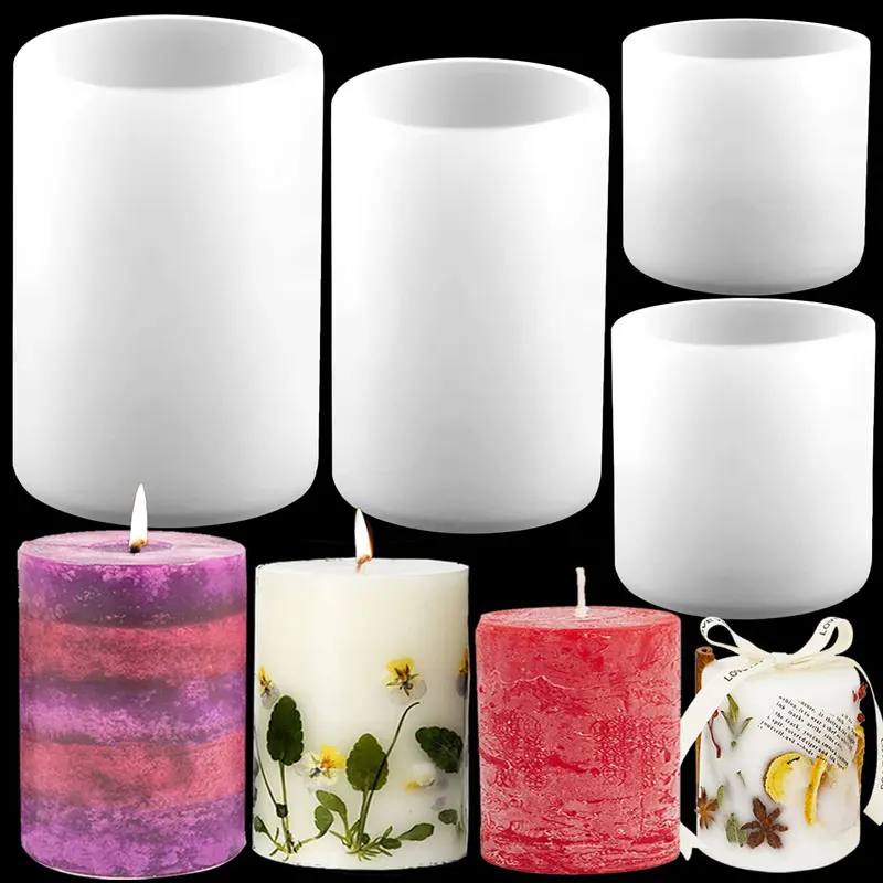 Candle Making Easy - Silindir Silikon Mum Kalıpları Reçine Kalıp