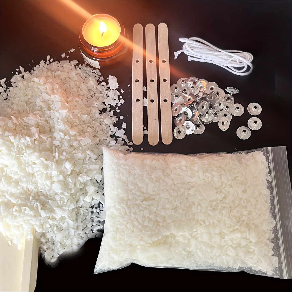 Candle Making Kit For Beginners - Mum Yapımı Kitleri 100G Soya Balmumu