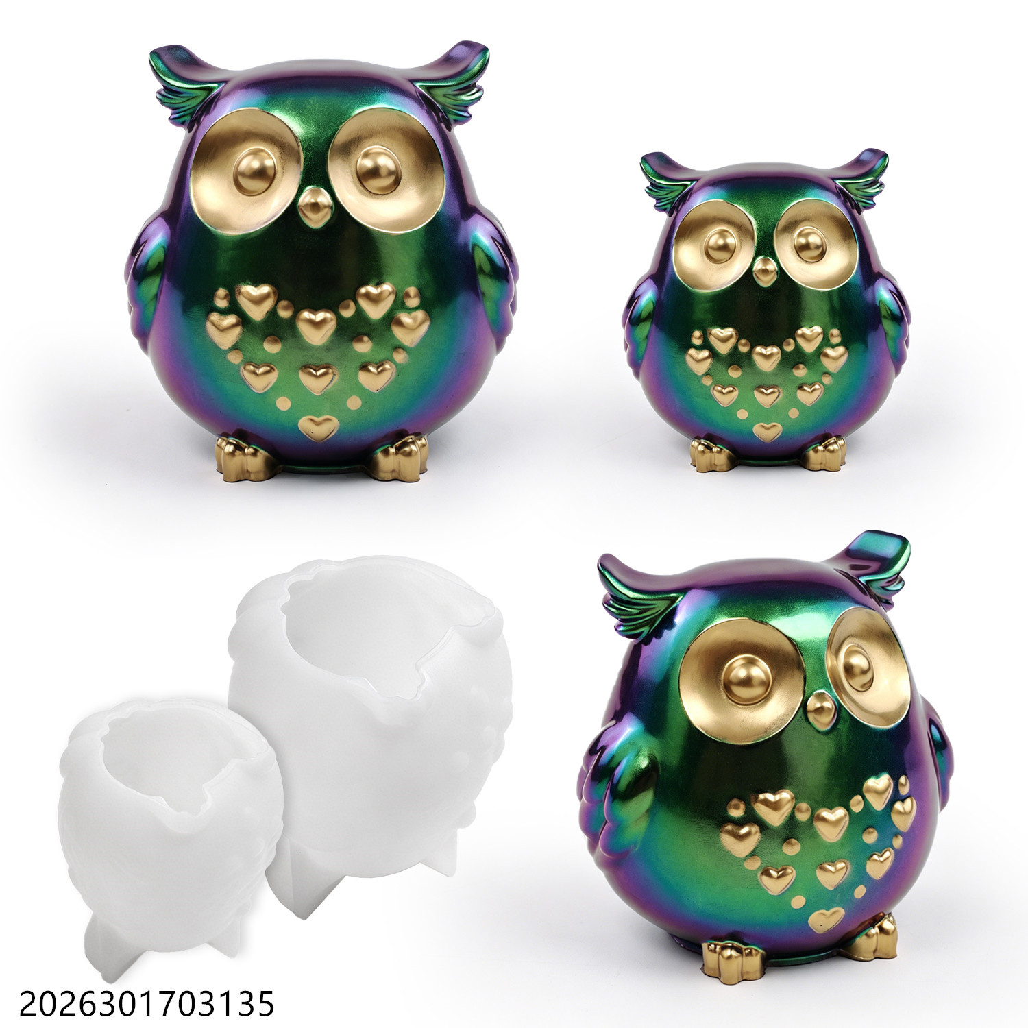 Candle Making Items - Baykuş silikon kalıp 3D kuş şekli