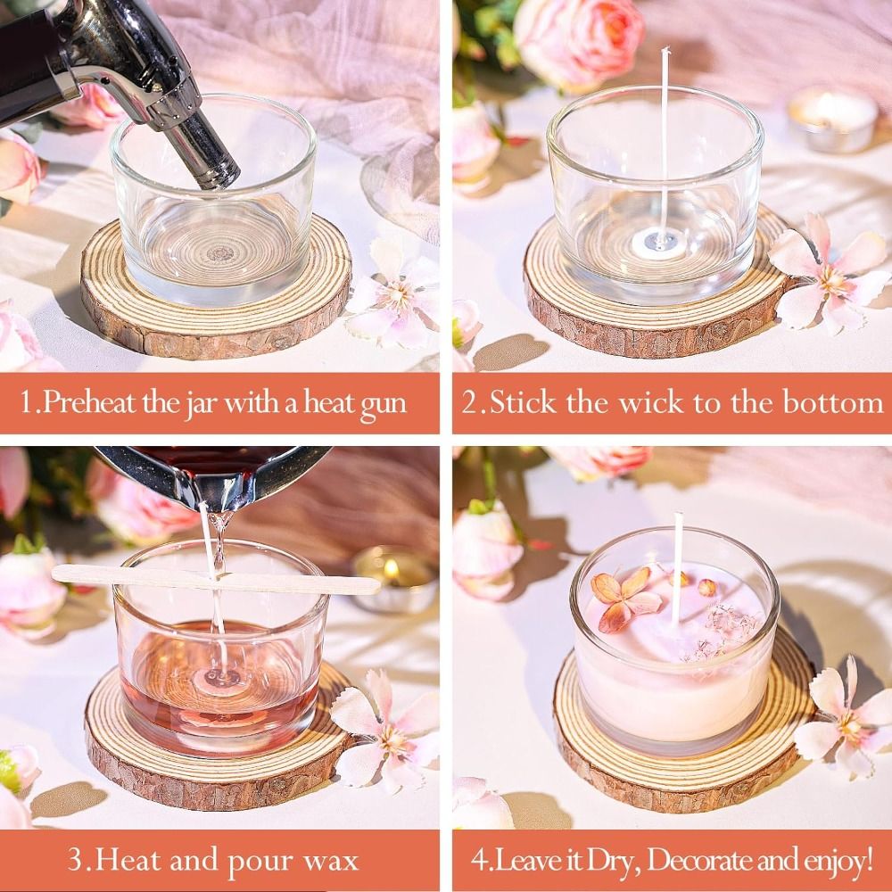 Şeffaf bardaklı mum kavanoz şe - Candle Making Glass Jars incelemesi ve fiyatı