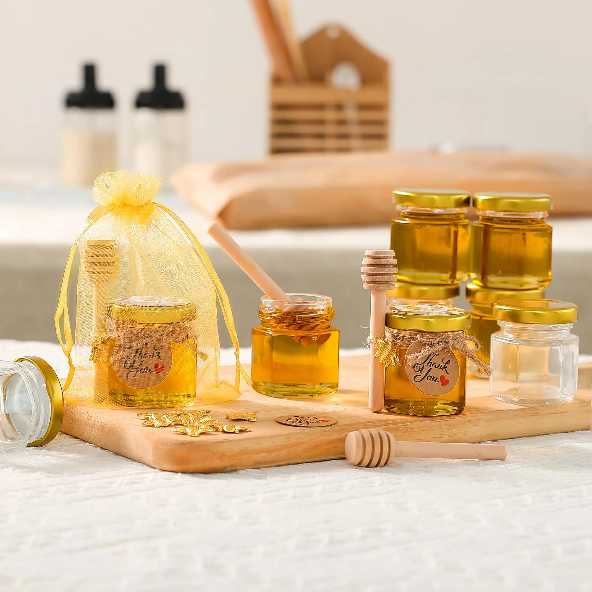 1.5Oz Altıgen Mini Cam Bal Kav - Candle Making Glass Jars incelemesi ve fiyatı