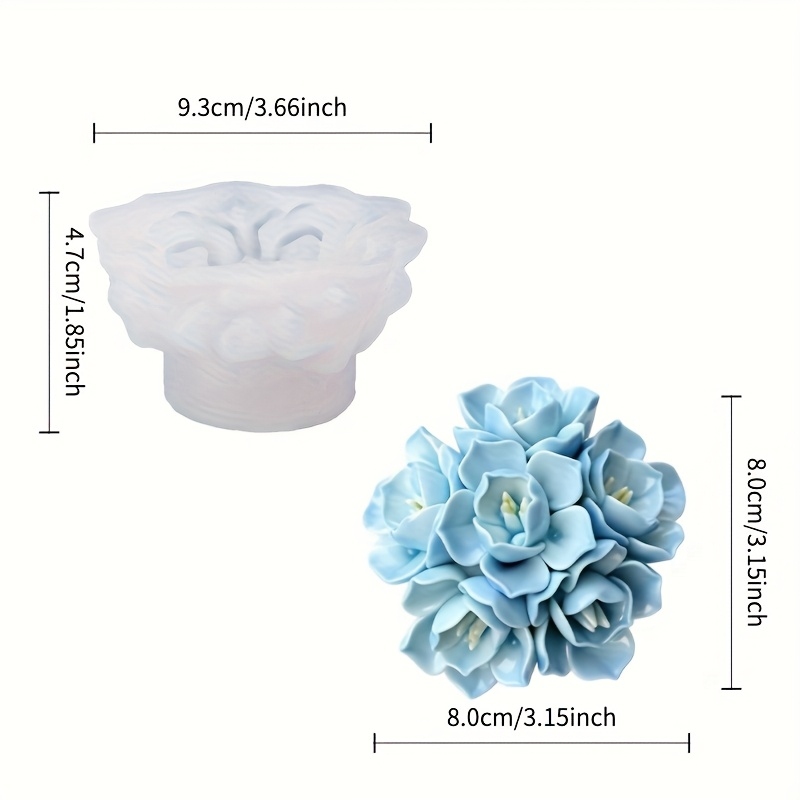 1 adet Ortanca Mum Silikon Kal - Candle Making Items incelemesi ve fiyatı